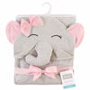 Picture of Hudson Baby Unisex Baby Cotton Animal Face Hooded Towel, Pretty Elephant, One Size