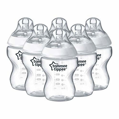 Picture of Tommee Tippee Closer to Nature Baby Feeding Bottles - 9oz, 6pk, Clear