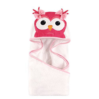 Picture of Hudson Baby Unisex Baby Cotton Animal Face Hooded Towel, Cutesy Owl, One Size