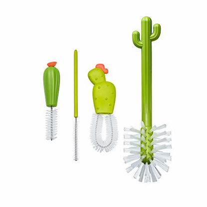 Picture of Boon Cacti Bottle Cleaning Brush Replacement Set, 4-Piece, Green