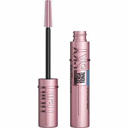 Picture of Maybelline Sky High Waterproof Mascara Makeup, Volumizing Mascara, Buildable, Lengthening Mascara, Defining, Curling, Multiplying, Waterproof Brownish Black, 0.2 fl. oz.