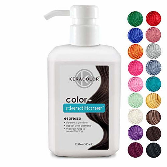 GetUSCart Keracolor Clenditioner ESPRESSO Hair Dye Semi Permanent Hair Color Depositing Conditioner Cruelty free 12 Fl. Oz