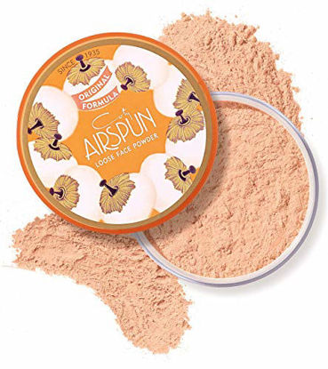 Picture of Coty Airspun Loose Face Powder 2.3 oz. Suntan Tone Loose Face Powder, for Setting Makeup or as Foundation, Lightweight, Long Lasting,Pack of 1