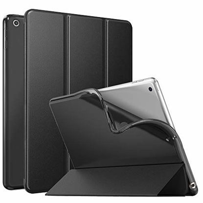 Picture of MoKo Case Fit New iPad 8th Generation 10.2" 2020 / iPad 7th Gen 2019, iPad 10.2 Case with Stand, Soft TPU Translucent Frosted Back Cover Slim Shell for iPad 10.2 inch, Auto Wake/Sleep,Black