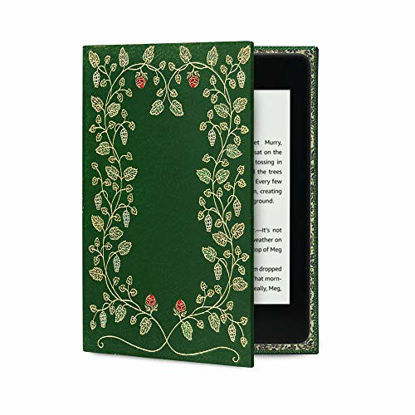 Picture of Kindle Paperwhite Case (all versions including 2018 waterproof model) Book Cover Style (Floral Green My Book)