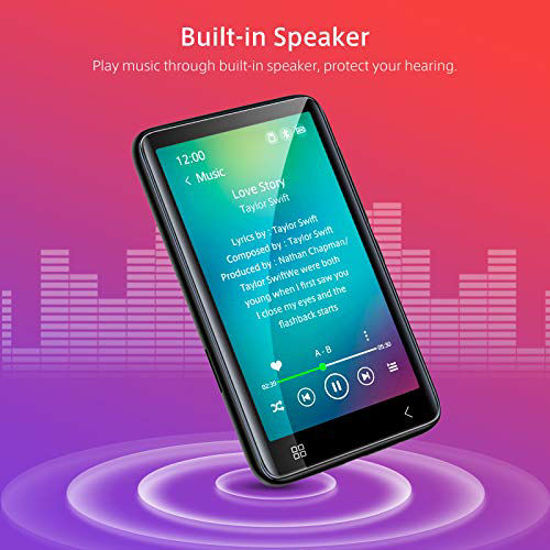 GetUSCart TIMMKOO MP3 Player with Bluetooth, 4.0" Full TouchScreen Mp4