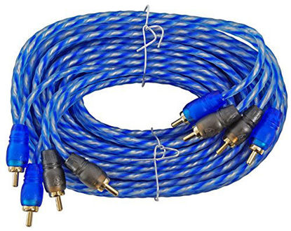 Picture of Rockville RTR174 17 Foot 4 Channel Twisted Pair RCA Cable Split Pin, 100% Copper