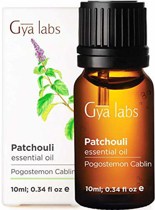 Picture of Gya Labs Patchouli Essential Oil for Stress Relief, Relaxation and Sleep - Topical Use for Acne and Dry Skin - Reduce Dandruff and Hair Loss - 100 Pure Therapeutic Grade for Aromatherapy - 10ml