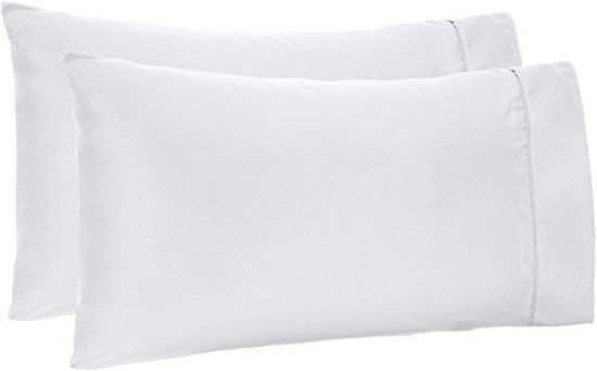Picture of Amazon Basics Lightweight Soft Easy Care Microfiber Pillowcases - 2-Pack, Standard, Bright White