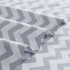 Picture of Mellanni Bed Sheet Set - Brushed Microfiber 1800 Bedding - Wrinkle, Fade, Stain Resistant - 3 Piece (Twin XL, Chevron Gray)