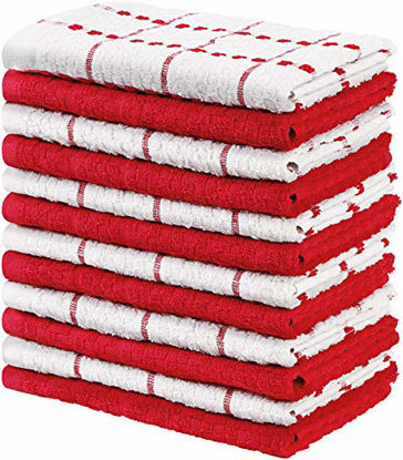 Picture of Utopia Towels Kitchen Towels, 15 x 25 Inches, 100% Ring Spun Cotton Super Soft and Absorbent Red Dish Towels, Tea Towels and Bar Towels, (Pack of 12)
