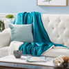 Picture of Bedsure Sherpa Fleece Blanket Throw Size Teal Plush Throw Blanket Fuzzy Soft Blanket Microfiber