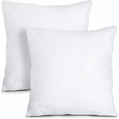 Picture of Utopia Bedding Throw Pillows Insert (Pack of 2, White) - 20 x 20 Inches Bed and Couch Pillows - Indoor Decorative Pillows