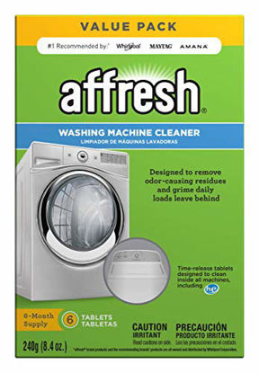 Picture of Affresh W10501250 Washing Machine Cleaner, 6 Tablets: Cleans Front Load and Top Load Washers, Including HE