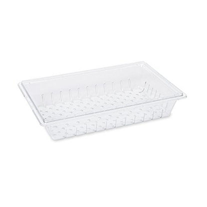 Picture of Rubbermaid Commercial Products Food Storage Box Drainage Colander for 8.5, 12.5, 16.5 and 21.5 Gallon Sizes, Clear (FG330300CLR)