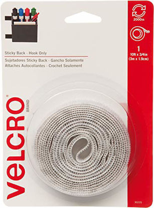 Picture of VELCRO Brand - Sticky Back Fasteners - Hook Only | Perfect for Home or Office | 10 ft x 3/4 in Tape | White