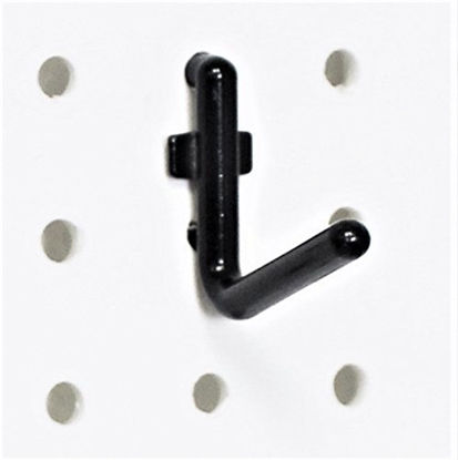 Picture of Wall Peg Locking Peg Hook Kit - 100 L Pegboard Hooks Tool Storage Garage Organizer Choice B/W (50, Black)