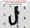 Picture of Wall Peg Locking Peg Hook Kit - 100 L Pegboard Hooks Tool Storage Garage Organizer Choice B/W (50, Black)