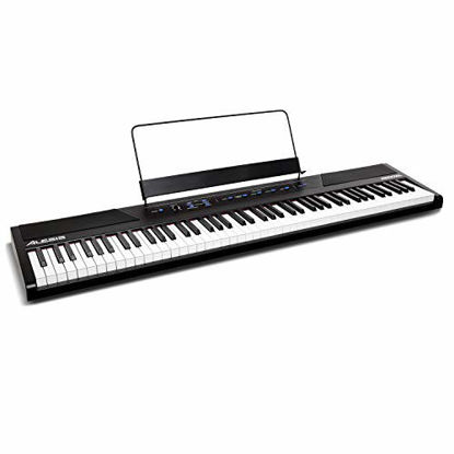 Picture of Alesis Recital - 88 Key Digital Electric Piano / Keyboard with Semi Weighted Keys, Power Supply, Built-In Speakers and 5 Premium Voices (Amazon Exclusive)