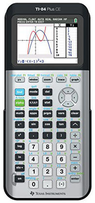 Picture of Texas Instruments TI-84 Plus CE Color Graphing Calculator, Galaxy Gray (Metallic)