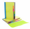 Picture of Redi-Tag Divider Sticky Notes, Tabbed Self-Stick Lined Note Pad, 60 Ruled Notes per Pack, 4 x 6 Inches, Assorted Neon Colors, 3 Pack (10245)