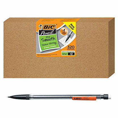Picture of BIC Xtra-Smooth Mechanical Pencil, Clear Barrel, Medium Point (0.7mm), 320-Count