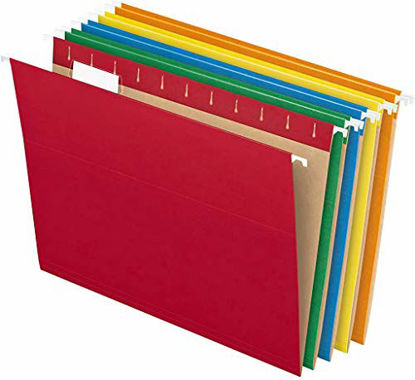 Picture of Pendaflex Hanging File Folders, Letter Size, Assorted Colors, 1/5-Cut Adjustable Tabs, 25 Per Box (81663)