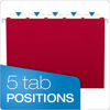 Picture of Pendaflex Hanging File Folders, Letter Size, Assorted Colors, 1/5-Cut Adjustable Tabs, 25 Per Box (81663)