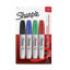 Picture of Sharpie Permanent Markers, Chisel Tip, Classic Colors, 4 Count