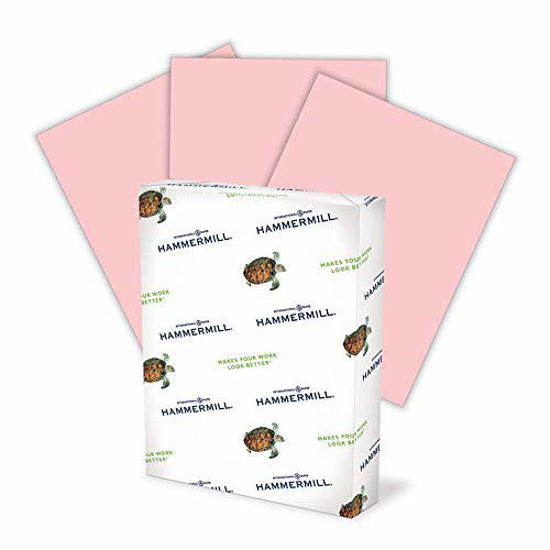 Picture of Hammermill 103382 Recycled Colored Paper, 20lb, 8-1/2 x 11, Pink, 500 Sheets/Ream