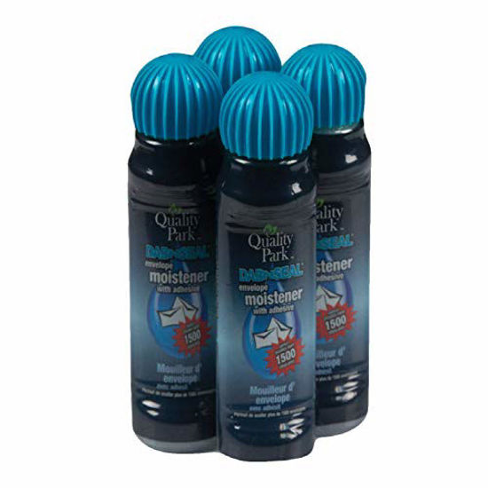 Picture of Quality Park Dab-N-Seal Envelope Moistener with Adhesive, 50ML Bottle, 4 Pack (46071), Clear, 1-Moisteners