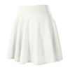 Picture of Urban CoCo Women's Basic Versatile Stretchy Flared Casual Mini Skater Skirt (Small, White)