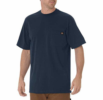 Picture of Dickie's Men's Heavyweight Crew Neck Short Sleeve Tee Big-tall,Dark Navy,X-Large Tall