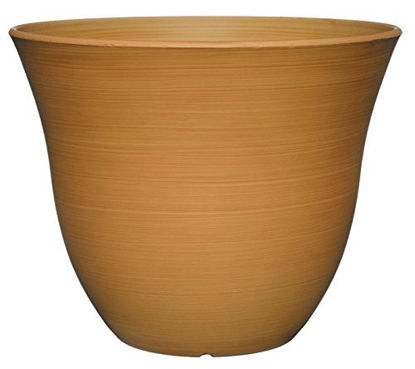 Picture of Classic Home and Garden Honeysuckle Planter, Patio Pot, 15" Bamboo