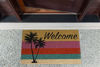 Picture of DII Home Natural Coir Doormat, Indoor/Outdoor, 18x30, Welcome Palm Tree
