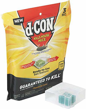 Picture of d-Con Disposable Corner Fit Mouse Poison Bait Station, Plain, 0.5 Oz (Pack of 3)