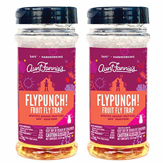 Picture of Aunt Fannie's - FlyPunch Non-Toxic Fruit Fly Trap - Kill Fruit Flies - for Indoor Use (2-Pack)