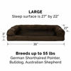 Picture of Furhaven Pet Dog Bed - Memory Foam Ultra Plush Faux Fur and Suede Traditional Sofa-Style Living Room Couch Pet Bed with Removable Cover for Dogs and Cats, Espresso, Large
