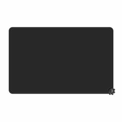 Picture of Reopet Silicone Dog Cat Bowl Mat Non-Stick Food Pad Water Cushion Waterproof (20" x 15", Black)