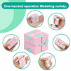 Picture of WUQID Infinity Cube Fidget Toy Stress Relieving Fidgeting Game for Kids and Adults,Cute Mini Unique Gadget for Anxiety Relief and Kill Time (Macaron Pink)