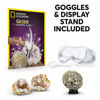 Picture of NATIONAL GEOGRAPHIC Break Open 2 Geodes Science Kit - Includes Goggles, Detailed Learning Guide and Display Stand - Great STEM Science gift for Mineralogy and Geology enthusiasts of any age