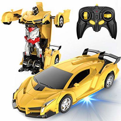 Picture of Desuccus Remote Control Car, Transform Robot RC Car for Kids, 2.4Ghz 1:18 Scale Model Racing Car with One-Button Deformation, 360°Drifting, Transforming Robot Car Toy Gift for Boys and Girls