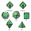 Picture of Green DND Dice Set Metal,DNDND Metallic D&D Dice with Metal Case for Dungeons and Dragons DND Game Collector Roleplay (Green and Black)