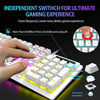 Picture of NPET K10 Gaming Keyboard USB Wired Floating Keyboard, Quiet Ergonomic Water-Resistant Mechanical Feeling Keyboard, Ultra-Slim Rainbow LED Backlit Keyboard for Desktop, Computer, PC, White