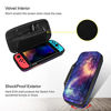Picture of Fintie Carry Case for Nintendo Switch - [Shockproof] Hard Shell Protective Cover Travel Bag w/10 Game Card Slots, Inner Pocket for Nintendo Switch Console Joy-Con & Accessories, Galaxy