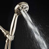 Picture of AquaDance High Pressure 6-Setting Full Brushed Nickel Handheld Shower Head with Stainless Steel Hose. Officially Independently Tested to Meet Strict US Quality & Performance Standards!