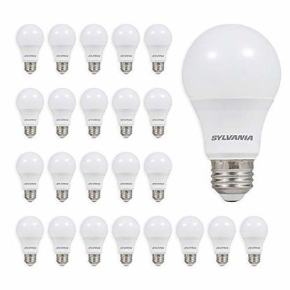 Picture of SYLVANIA LED A19 Light Bulb, 60W Equivalent, Efficient 9W, Not Dimmable, Daylight Color Temperature, 24 Pack - 7 Yr