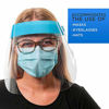 Picture of Salon World Safety Face Shields (Pack of 10) - Ultra Clear Protective Full Face Shields to Protect Eyes, Nose and Mouth - Anti-Fog PET Plastic, Elastic Headband - Sanitary Droplet Splash Guard Cover