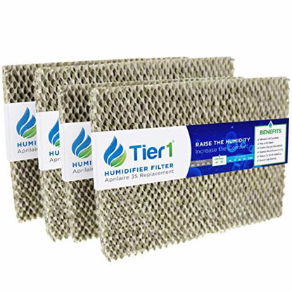 Picture of Tier1 Humidifier Filter Replacement for Aprilaire Water Panel 35 Models 350, 360, 560, 560A, 568, 600 - Reduces Humidifier Contaminants - Improve Air Quality in Homes and Offices - 4 Pack