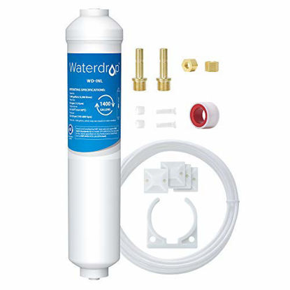 Picture of Waterdrop Inline Refrigerator and Ice Maker Filter, NSF Certified High Capacity Drinking Water Filtration System with Direct Connect Fittings, Reduces Lead, Chlorine, Bad Taste & Odor